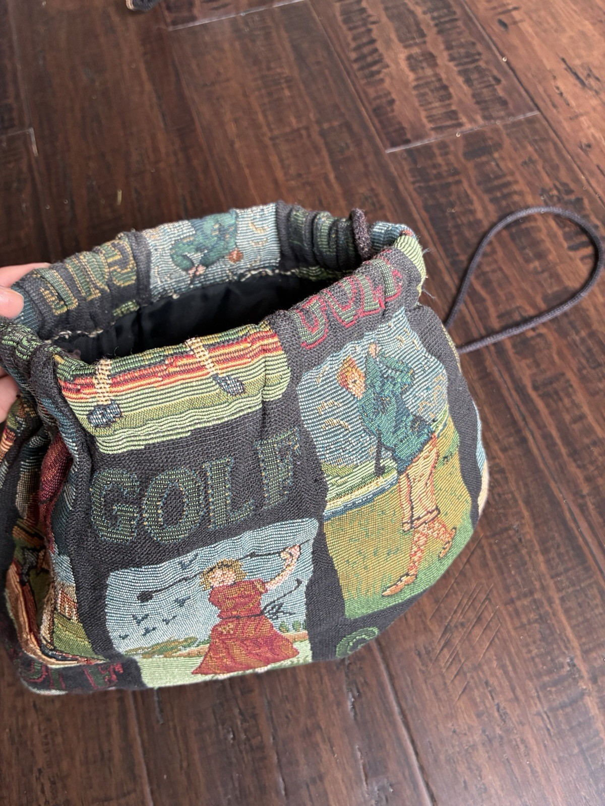 Vintage Golf Shoulder Bag Knit Design Made In USA Golf Bag