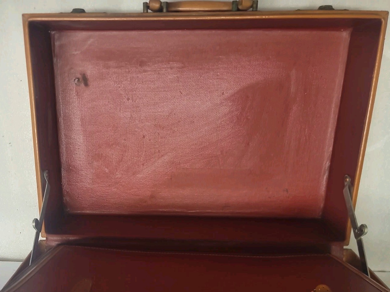 VTG RARE Schel Craft De Buff Briefcase Cowhide
