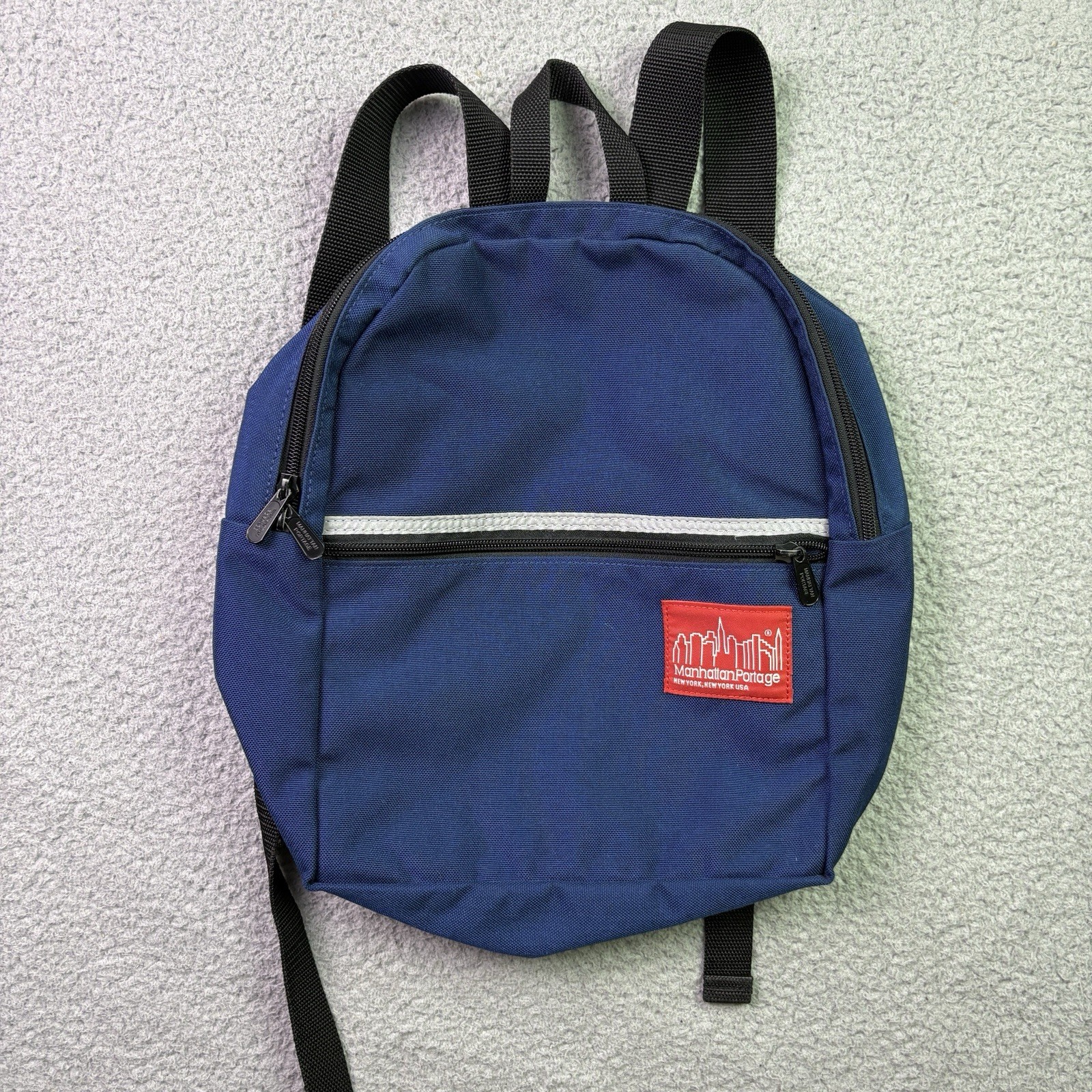 Manhattan Portage Travel Backpack Blue Lightweight Zip