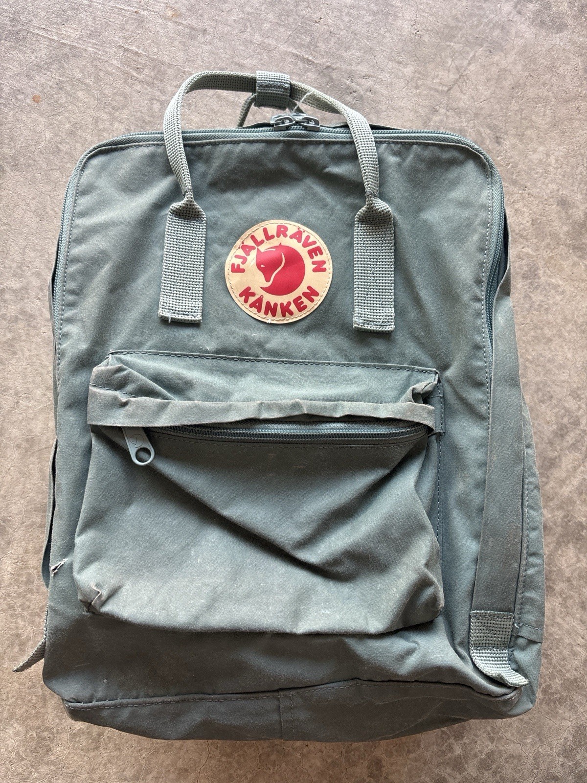 Fjällräven Kånken Classic Backpack Sage Green 16L Used Excellent Condition