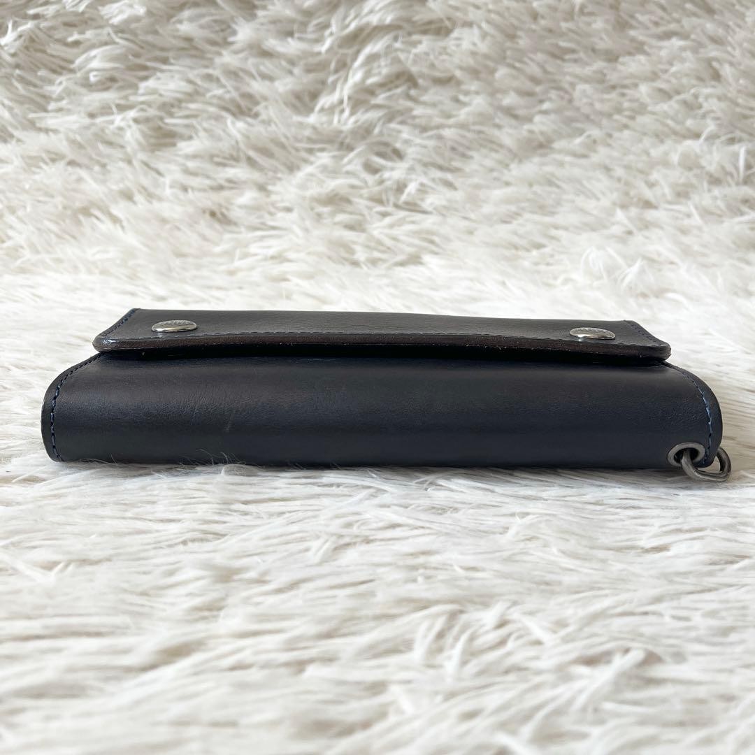 Toys McCOY Long Wallet Navy Black Double Snap Button Business Casual