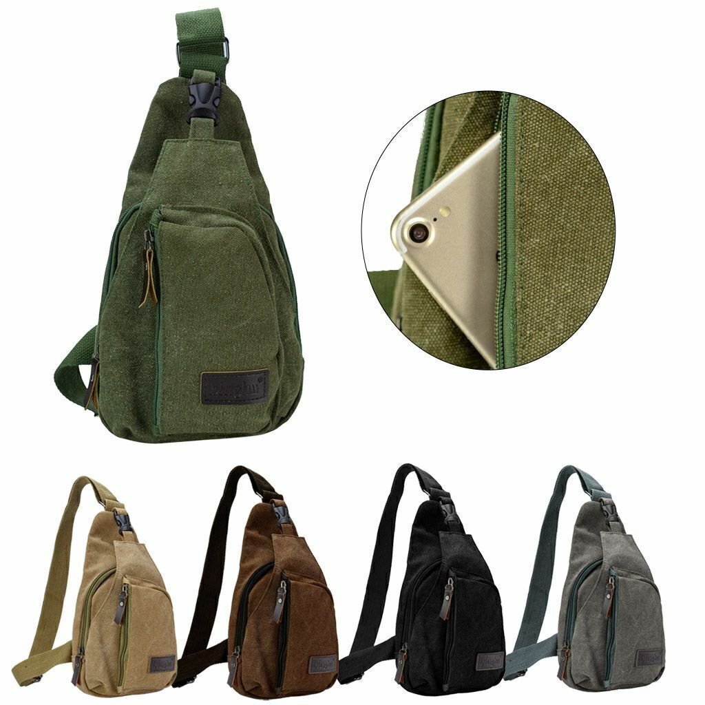 Mens Canvas Cross Body Bag Messenger Shoulder Book Bags Vintage School Satchel