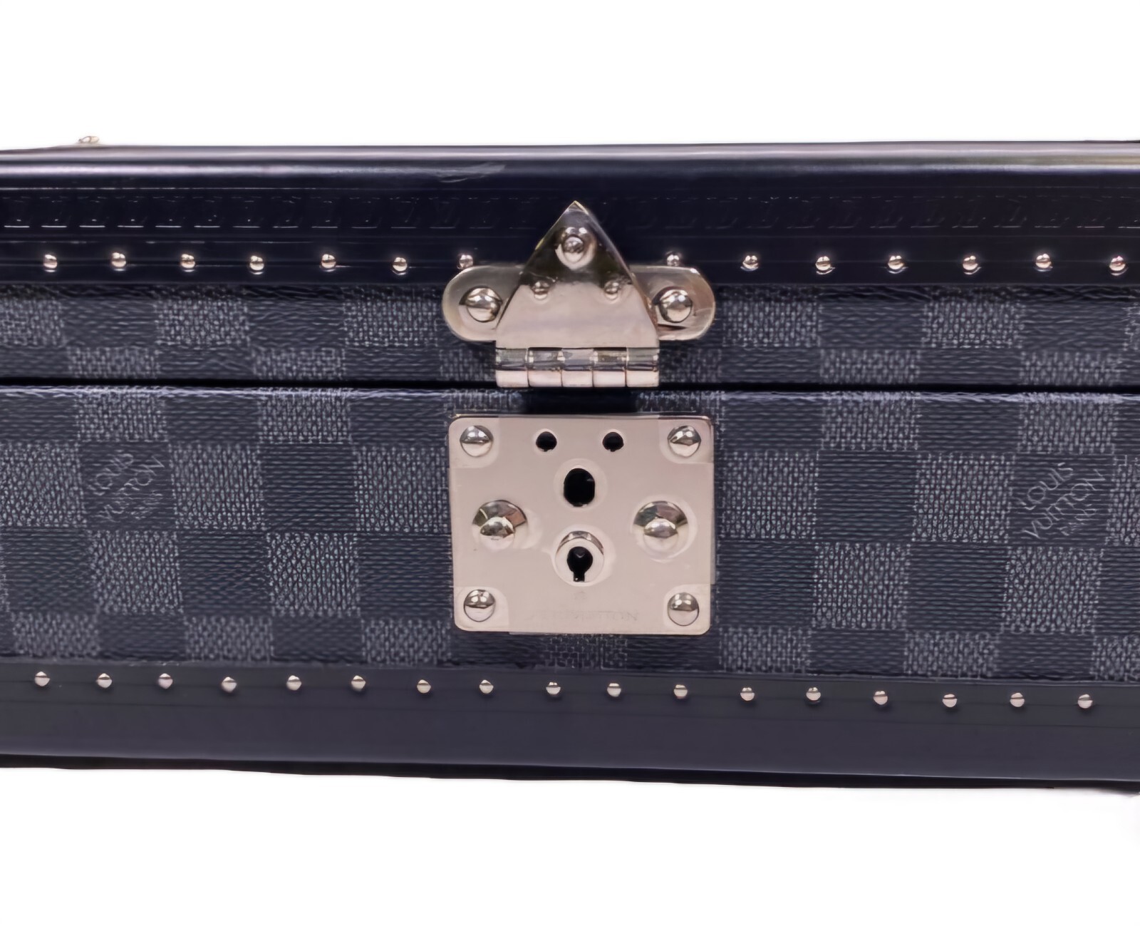 Louis Vuitton 8 Watch Case Damier Graphite Black N48226 NEW Retail $7450