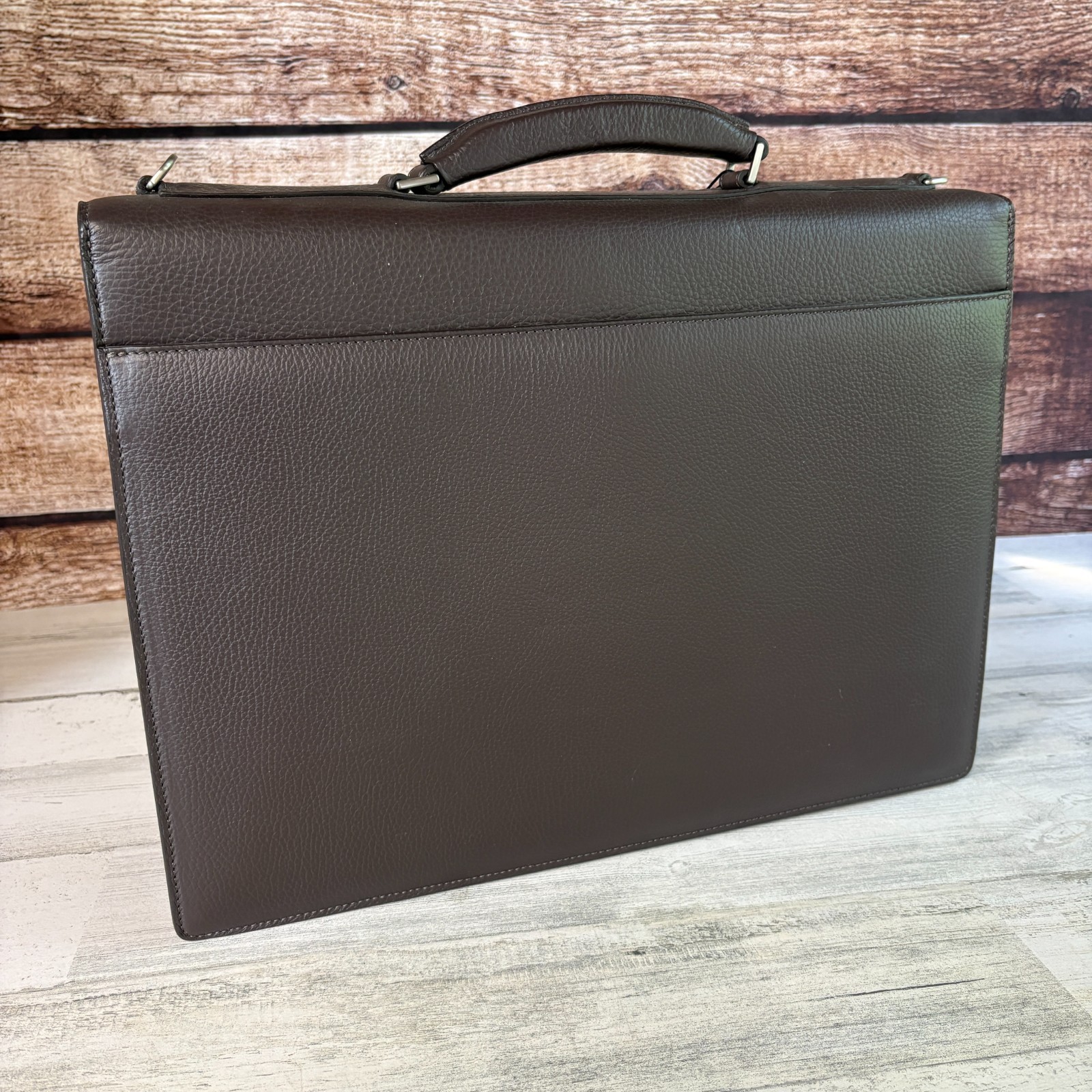 Armani Collezioni Leather Briefcase Bag Attache
