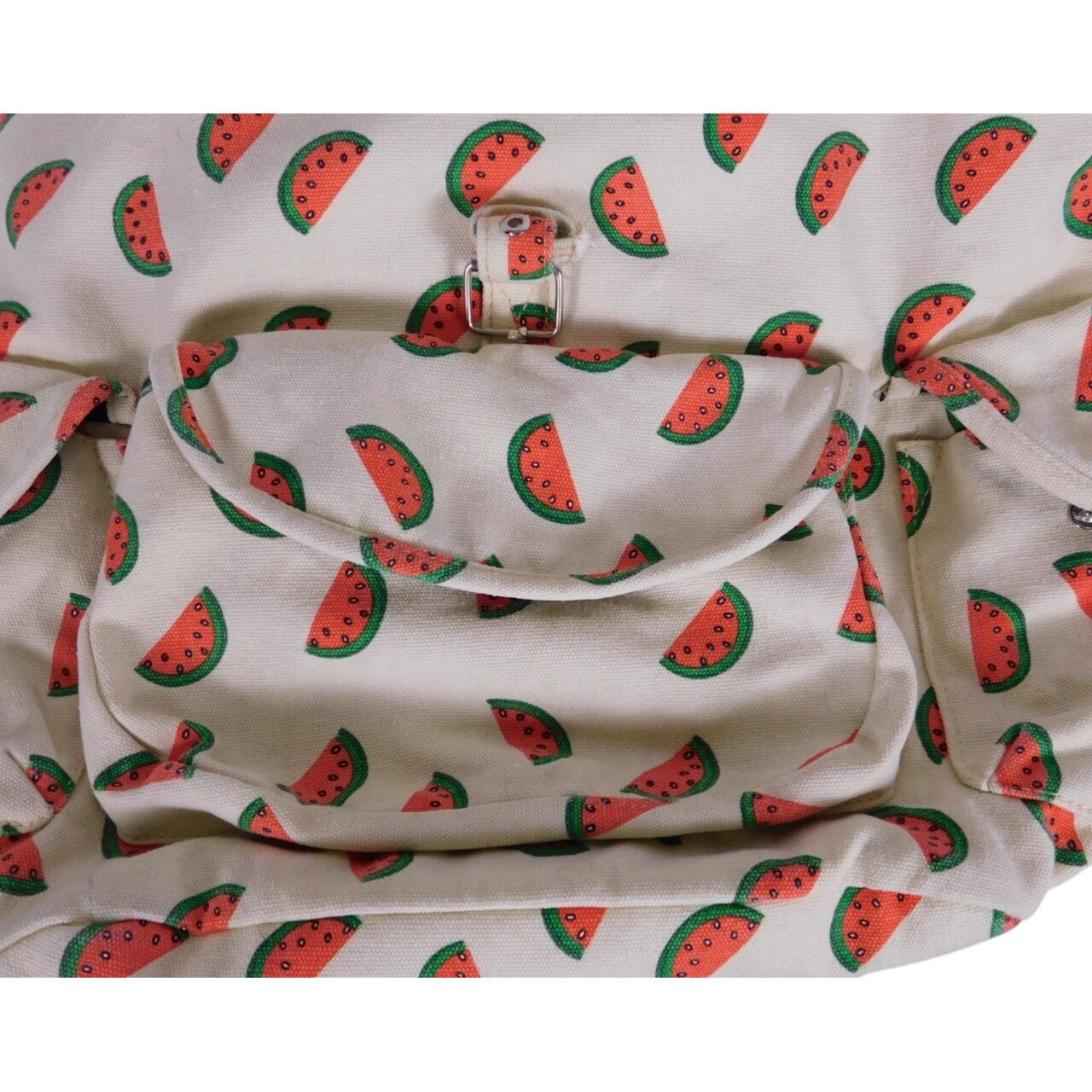 Canvas Watermelon Print Back Pack 3 outer 2 inner pocket adjustable Strap HG8203