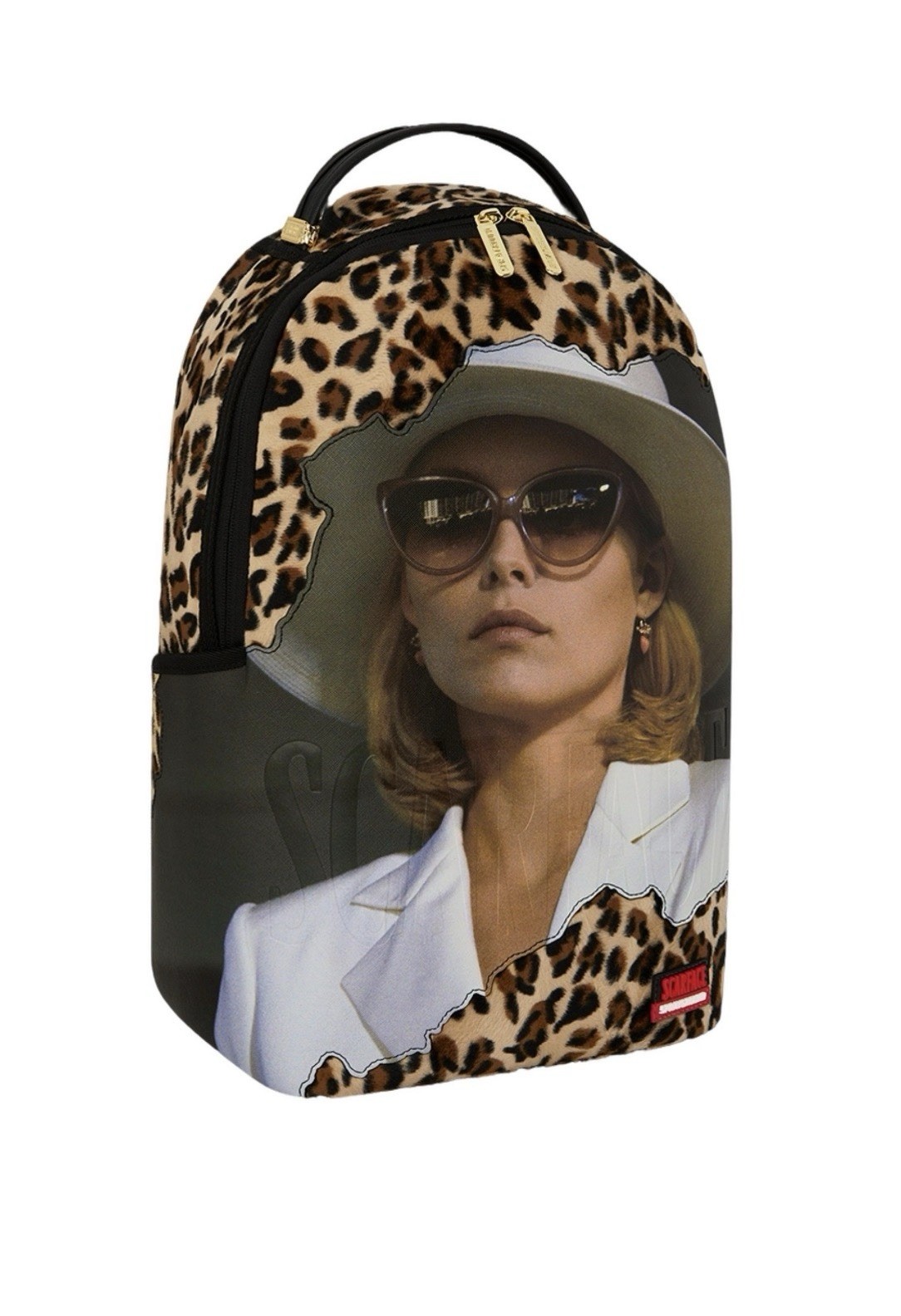 Sprayground Scarface Elvira Leopard Backpack Black Bookbag Large School Bag New
