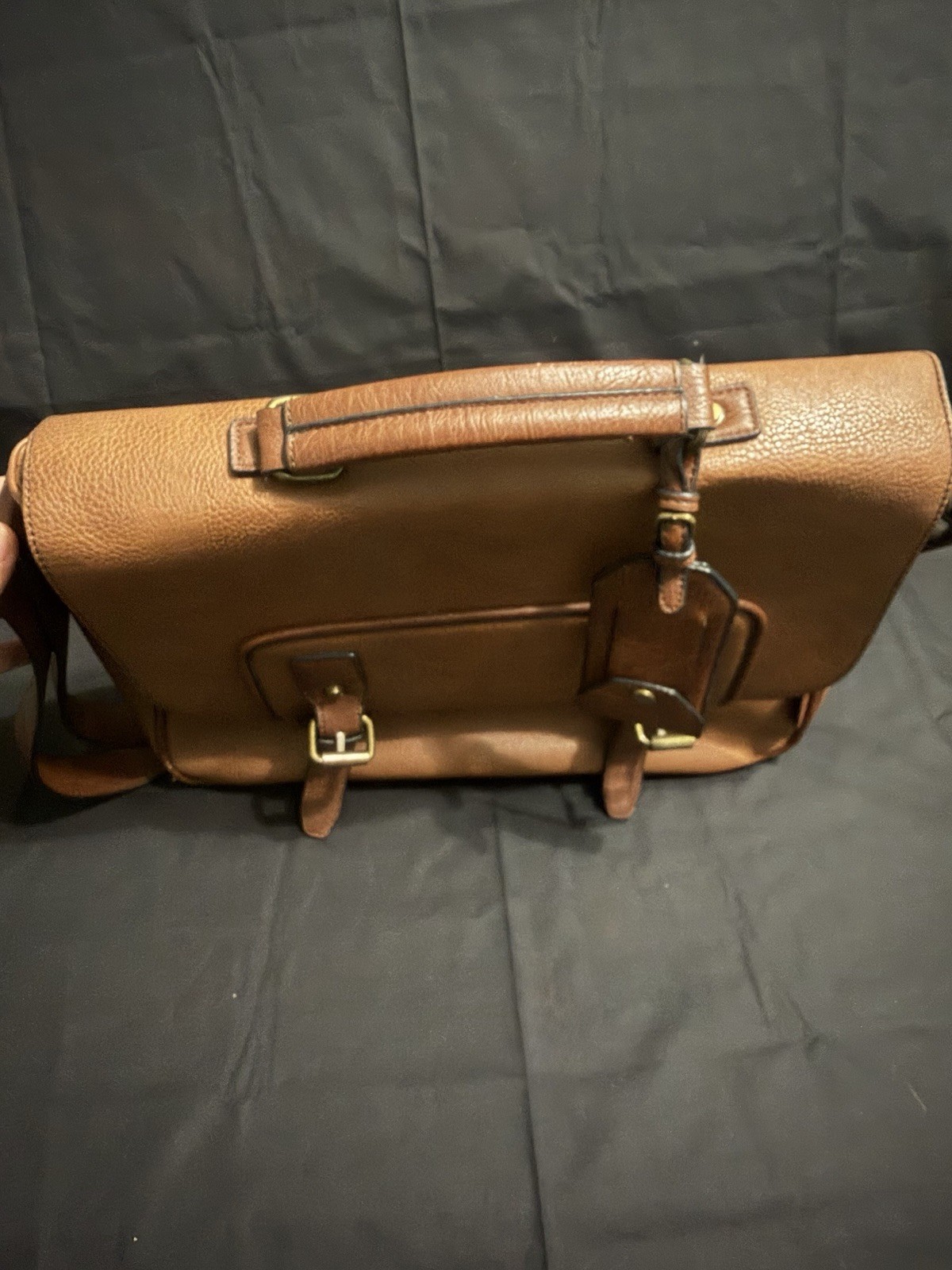ALDO Brown Men’s Medium Messenger Bag Buckle Magnetic Closure Adjustable Strap