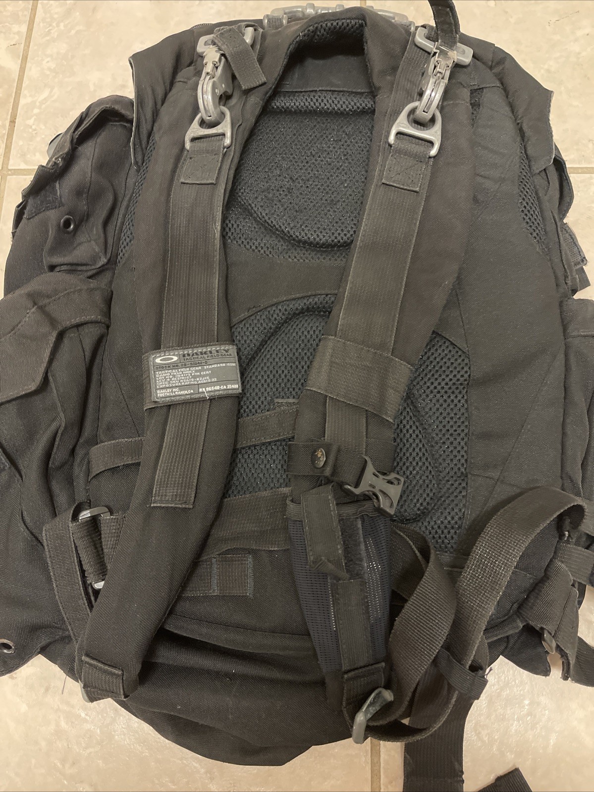Oakley Mechanism Backpack Black Tactical Field Gear Standard Issue Vintage Read