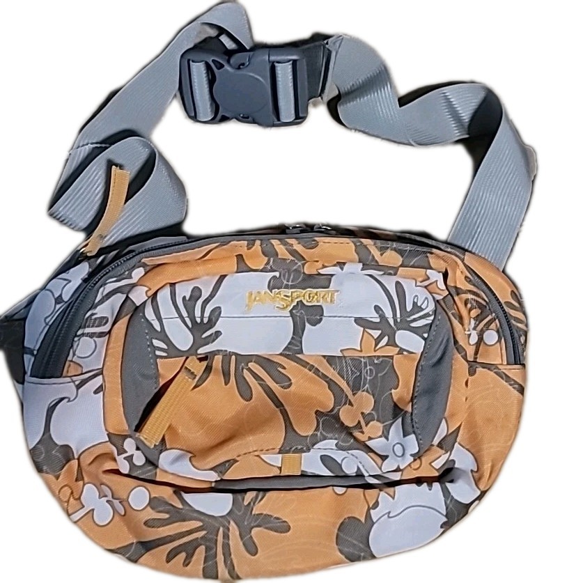 Jansport Camo Tropical Color Fanny Pack With Padding On Back
