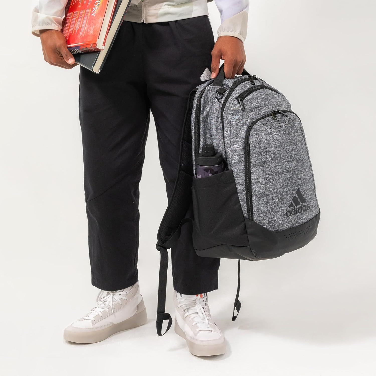 Adidas Defender Sports Backpack with Shoe Compartment, Soccer Bag