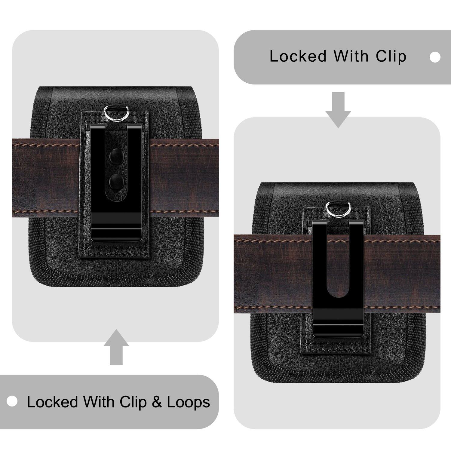 Leather Pouch with Belt Clip Holster Belt Case For Samsung Galaxy Z Flip 3/4/5/6