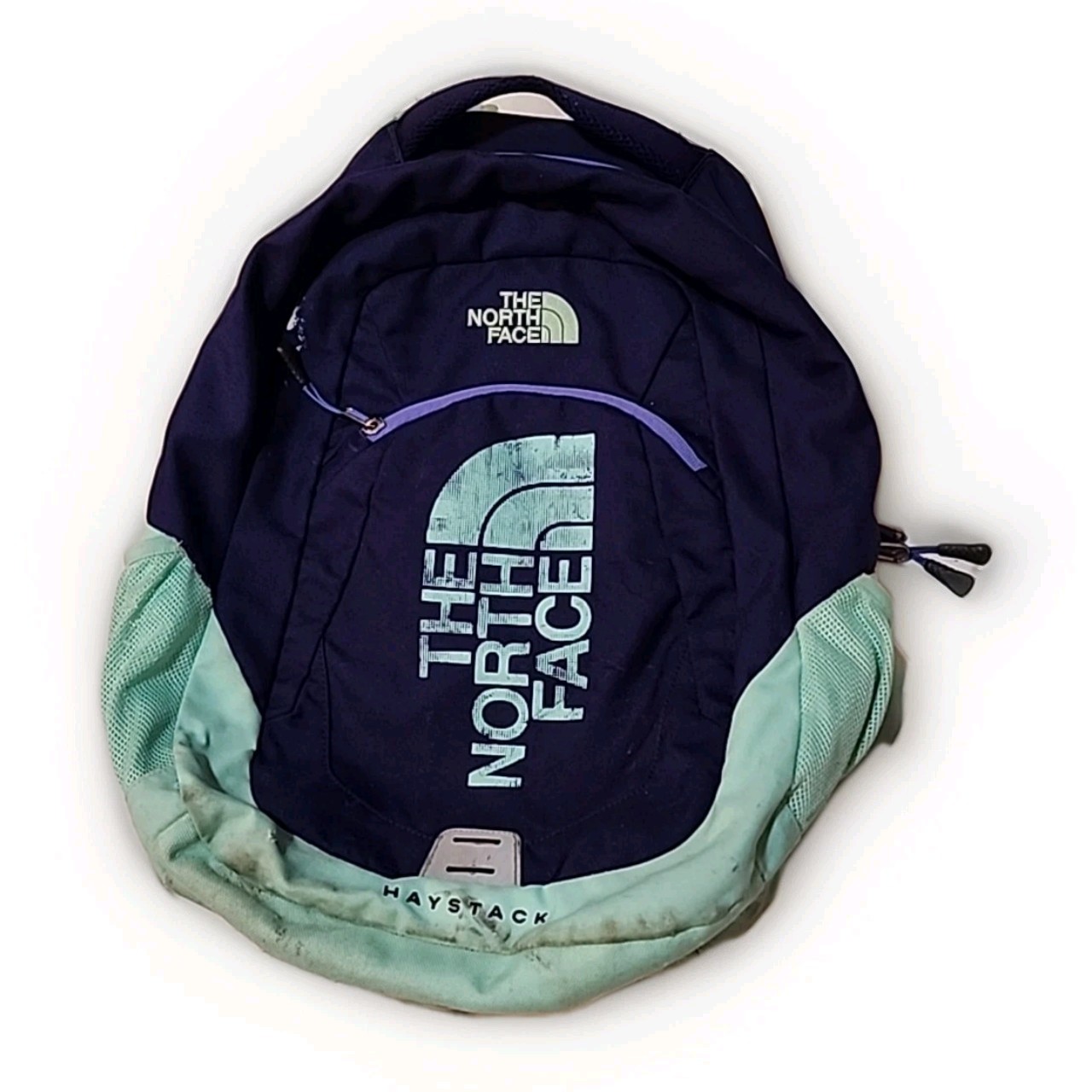 The North Face Haystack Sports Outdoor School Backpack Bag Purple Teal R3