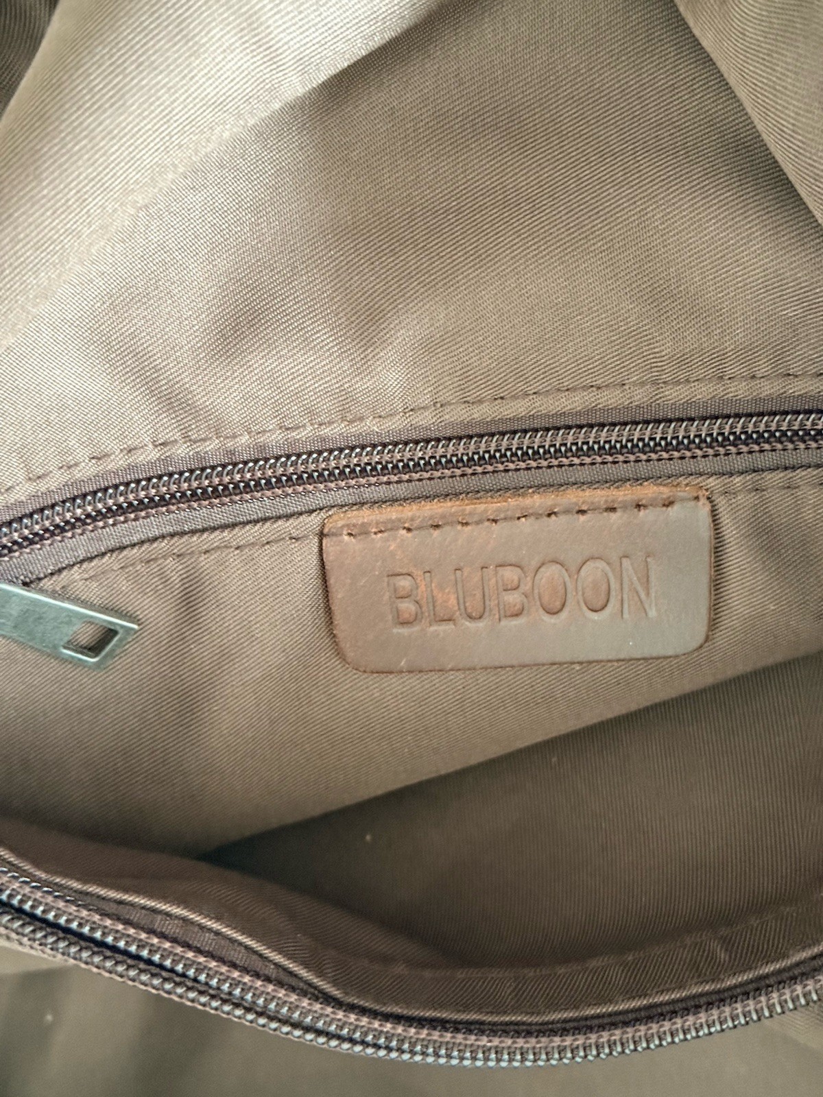 Bluboon Leather Canvas Duffle Bag Dbl Handles