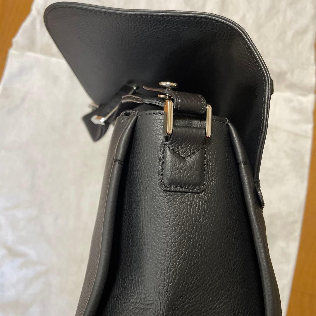 Montblanc Black Leather Business Bag Flap 30cm x 40cm 2way with Strap