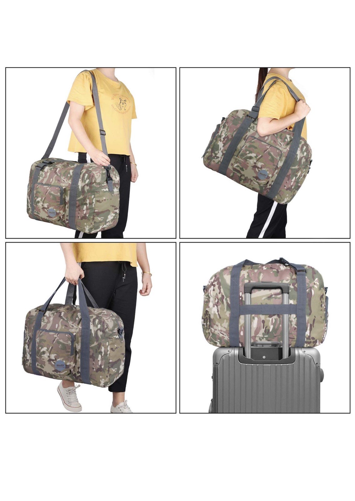 WANDF Foldable Duffle Bag for Travel Gym Sports 20” Lightweight Luggage Duffle
