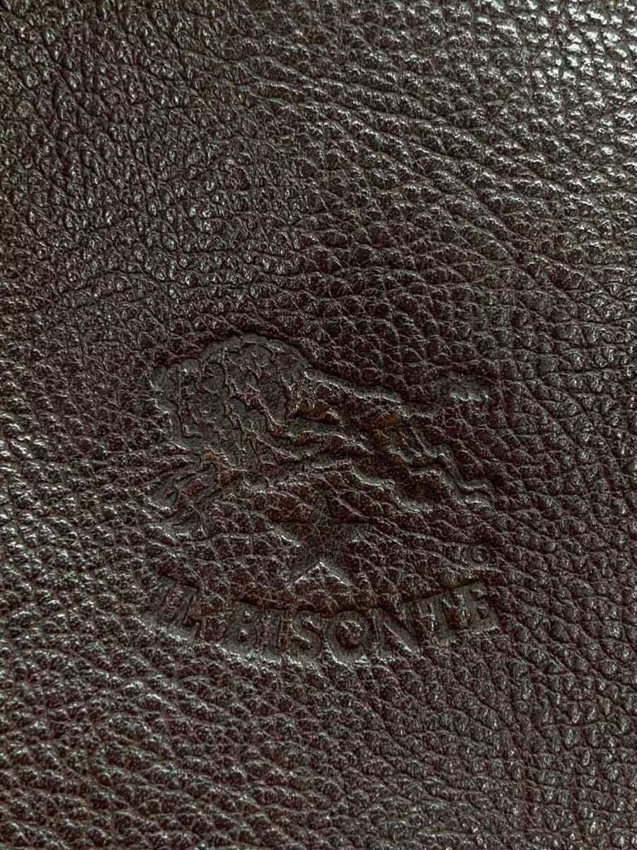 IL BISONTE Shoulder Bag, Leather, Brown, Made in Italy, Grained Leather, Half-Mo