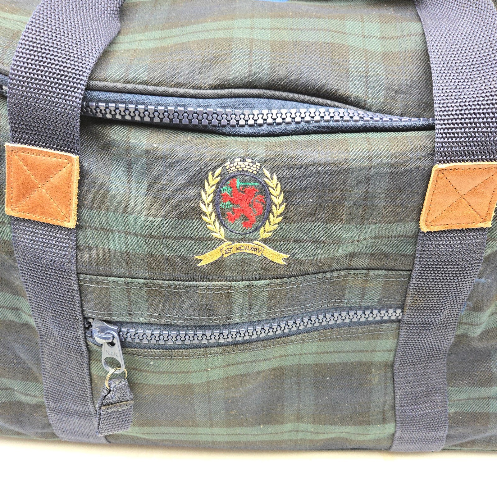 Vintage Tommy Hilfiger Duffle Bag Tartan Plaid Pepsi Cola Flag Large 90s Y2K