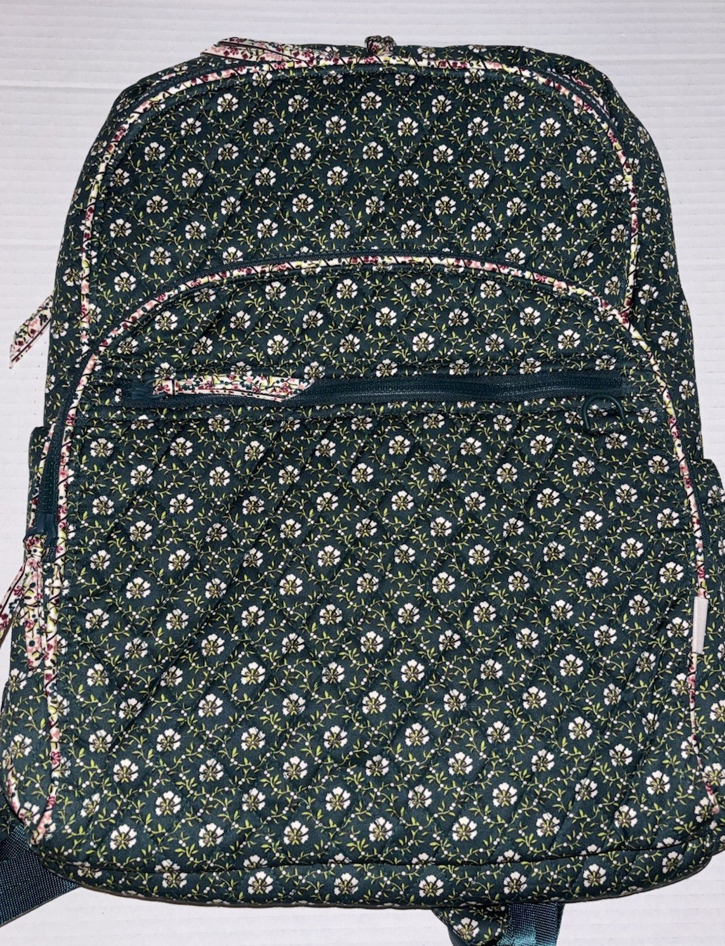 Vera Bradley Cotton Large Bancroft Backpack Bag Mistletoe Lattice NWT