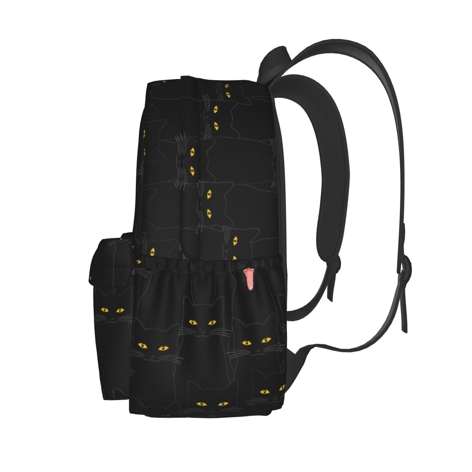 Black Cat Backpack Bookbag Laptop Backpacks Multipurpose Daypack for Boys Gir…