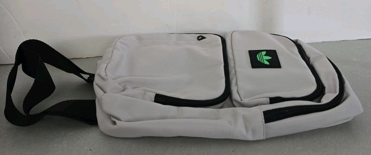 Adidas Originals Mens Light Gray Utility 4 Sling Bag Adjustable Strap NWT