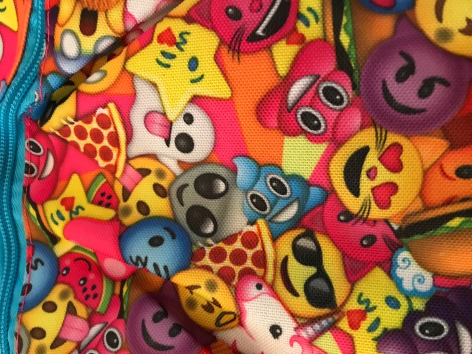 Emoji Backpack Pink School Pack Bag Back Shoulder fun girls kids new confetti