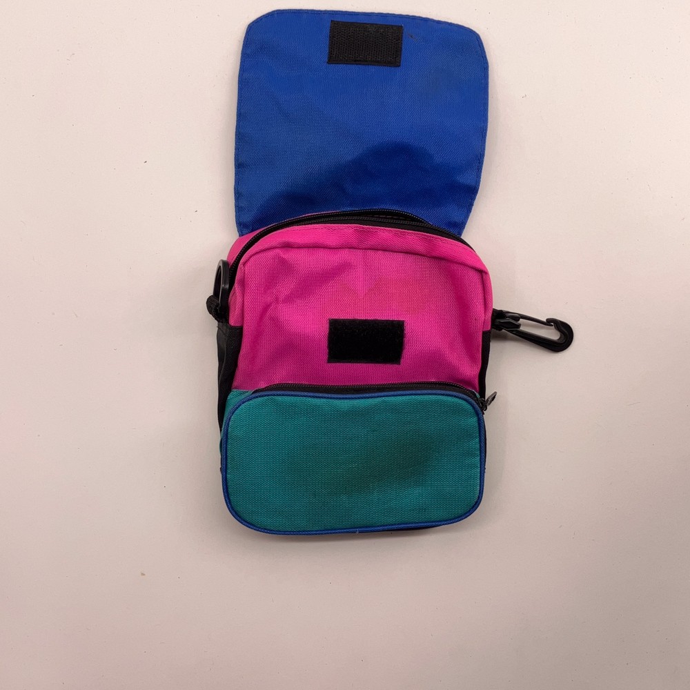 Retro Eastsport neon color block small pouch