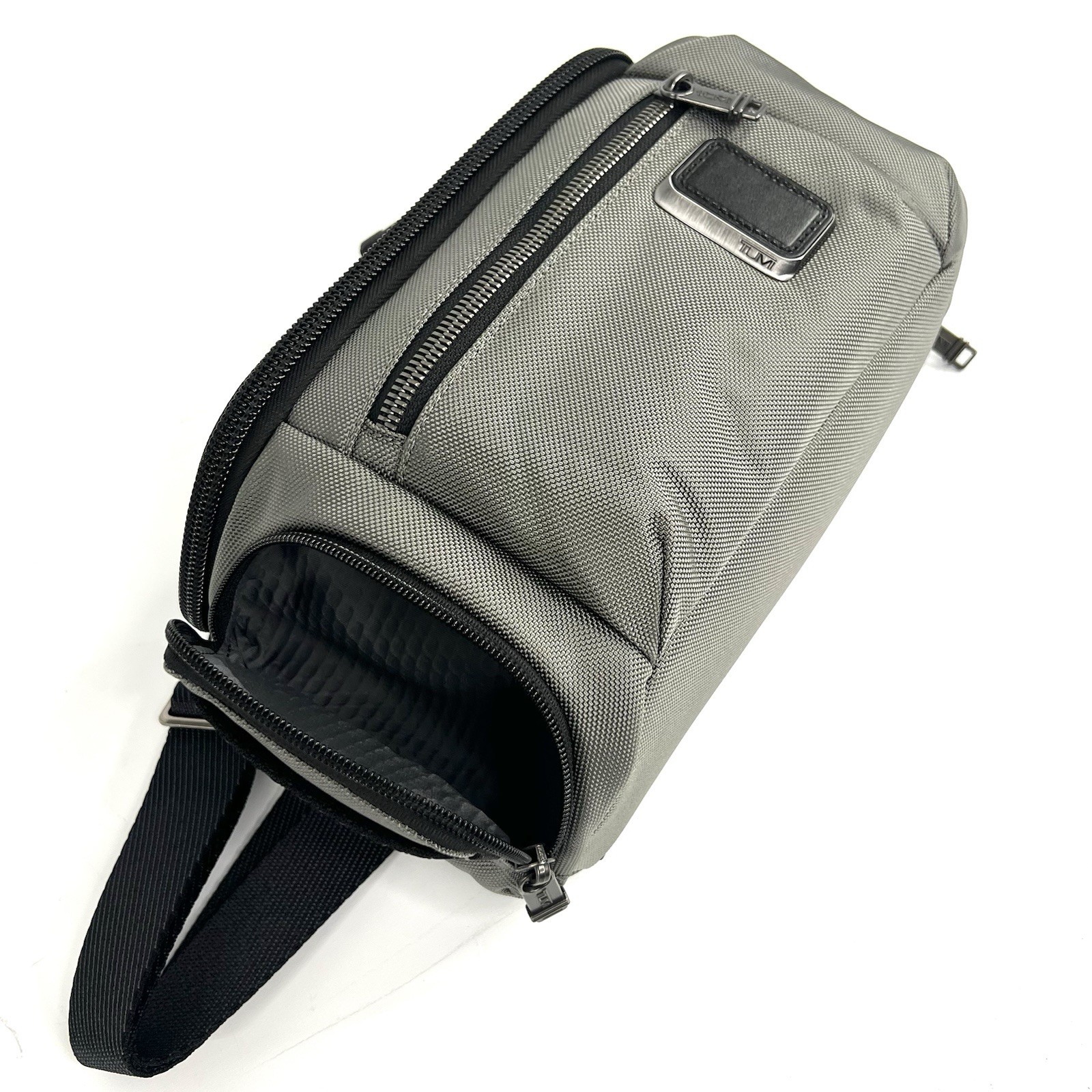 TUMI Alpha Bravo Kelley Sling Alloy Gray Crossbody Day Bag