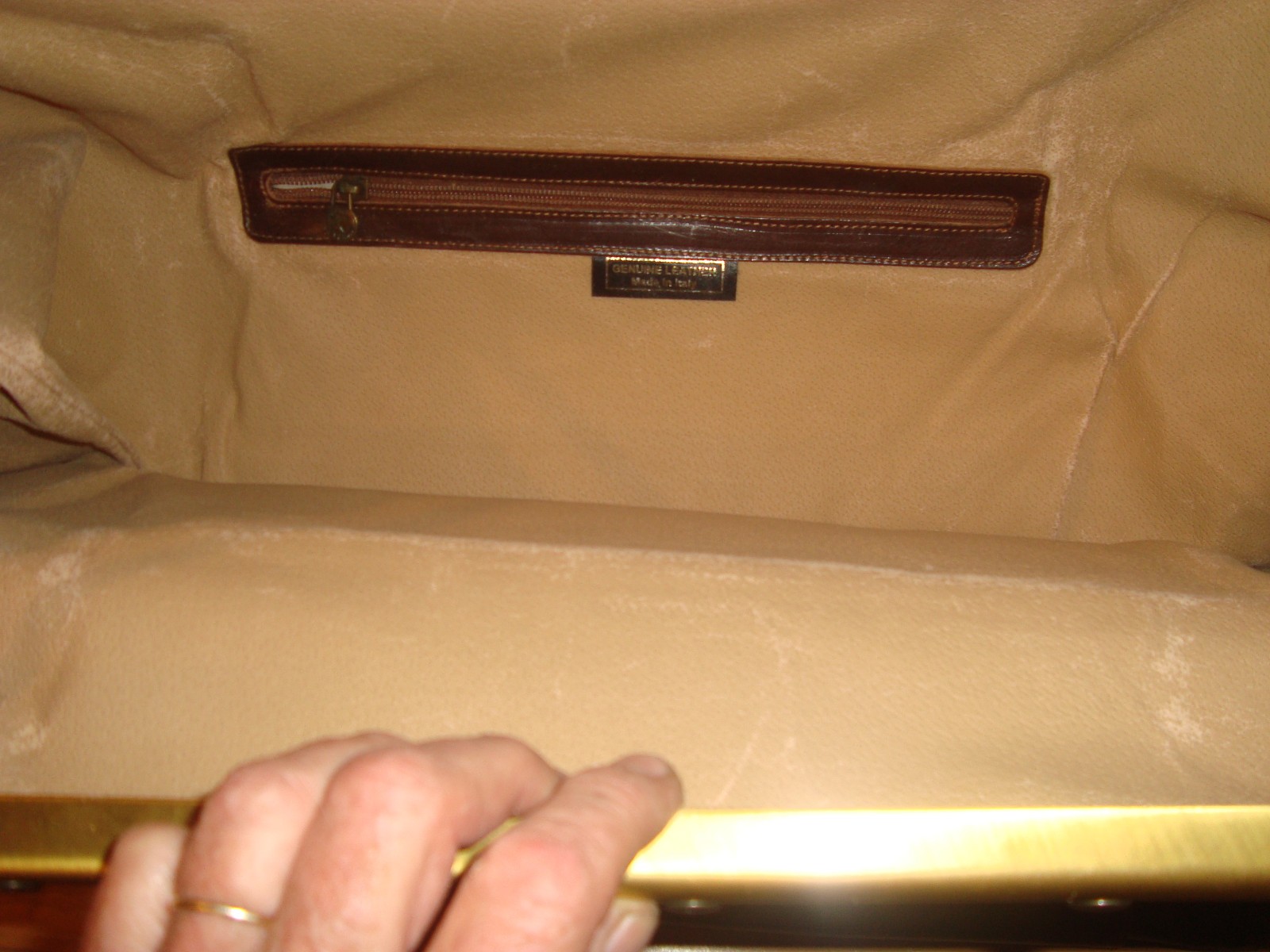 Rage Huge Vtg Robe Di Firenze Handmade Genuine Italian Leather Briefcase Bag