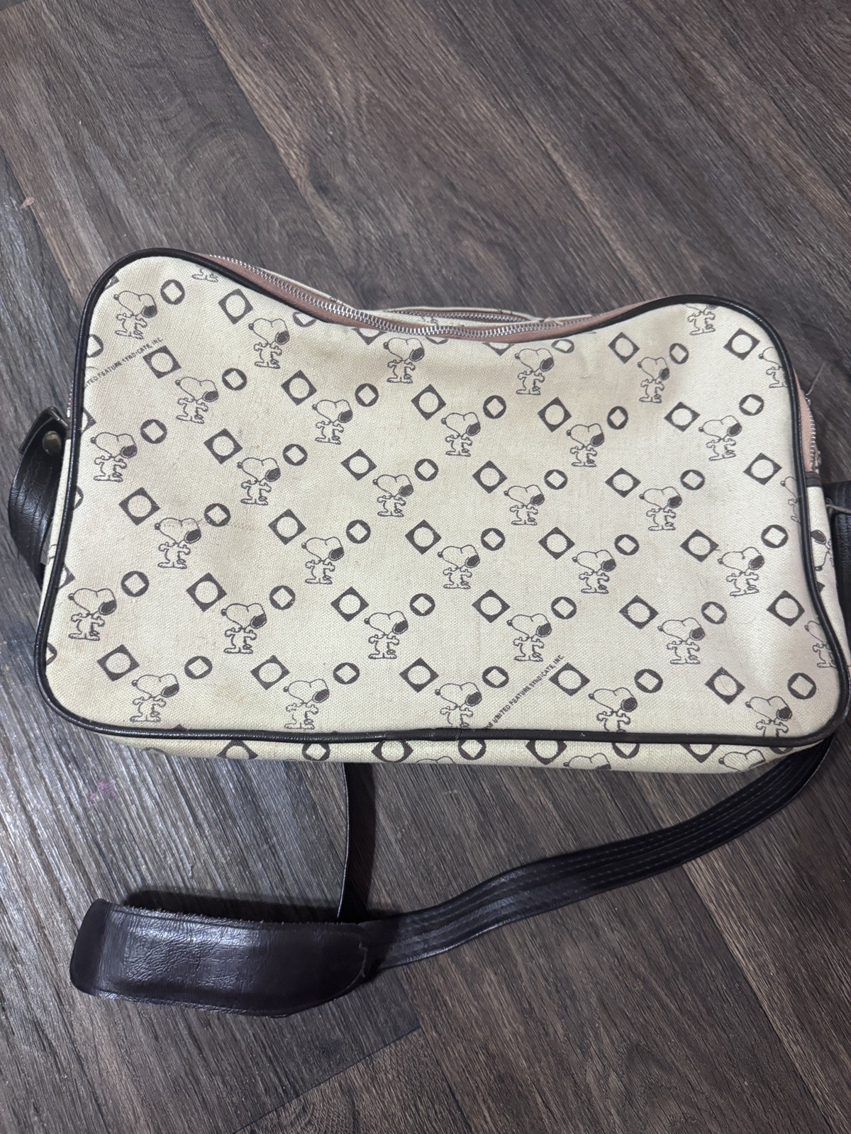Vintage Peanuts Snoopy All Over Print Bag