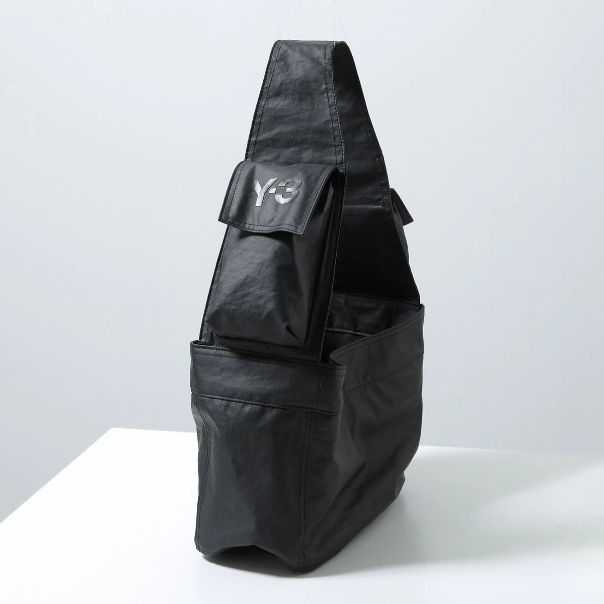 Yohji Yamamoto Y-3 NEWSPAPER S Shoulder Bag Men Water-Repellent Tote Bag Black