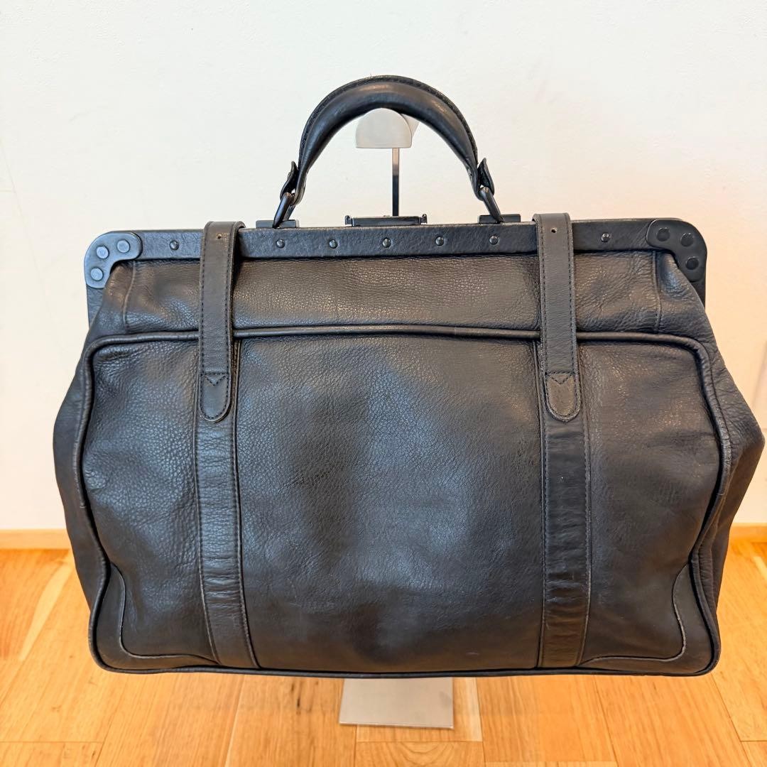Authentic Yoshida Kaban MARCIANO Leather Doctor Bag 48cm Black Business Travel