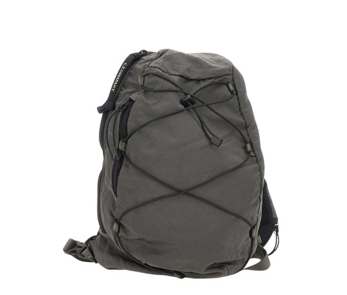 C.P. Company Nylon B Lens Detail Drawstring Crossbody Bag Grey