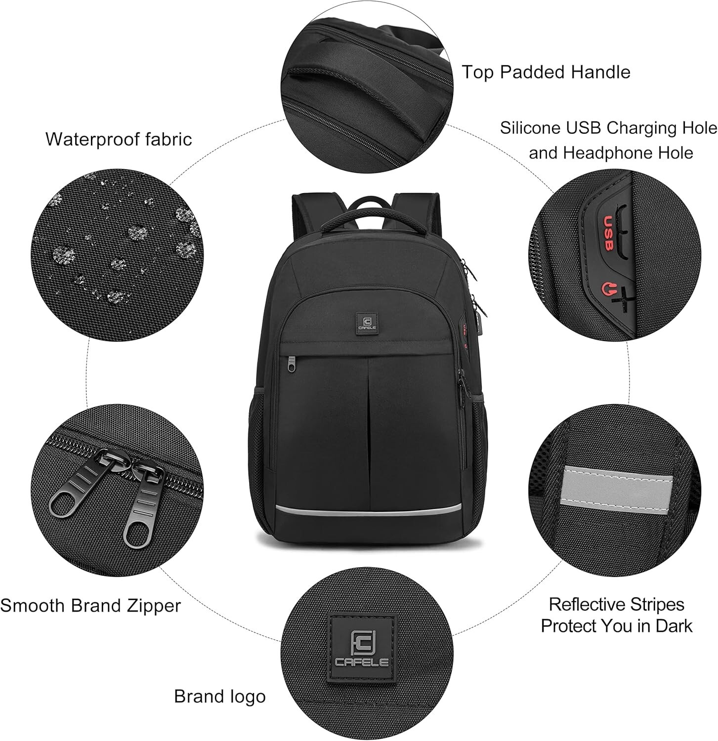 17.3-Inch Large Capacity Travel Backpack with Anti-Theft Design & USB Port