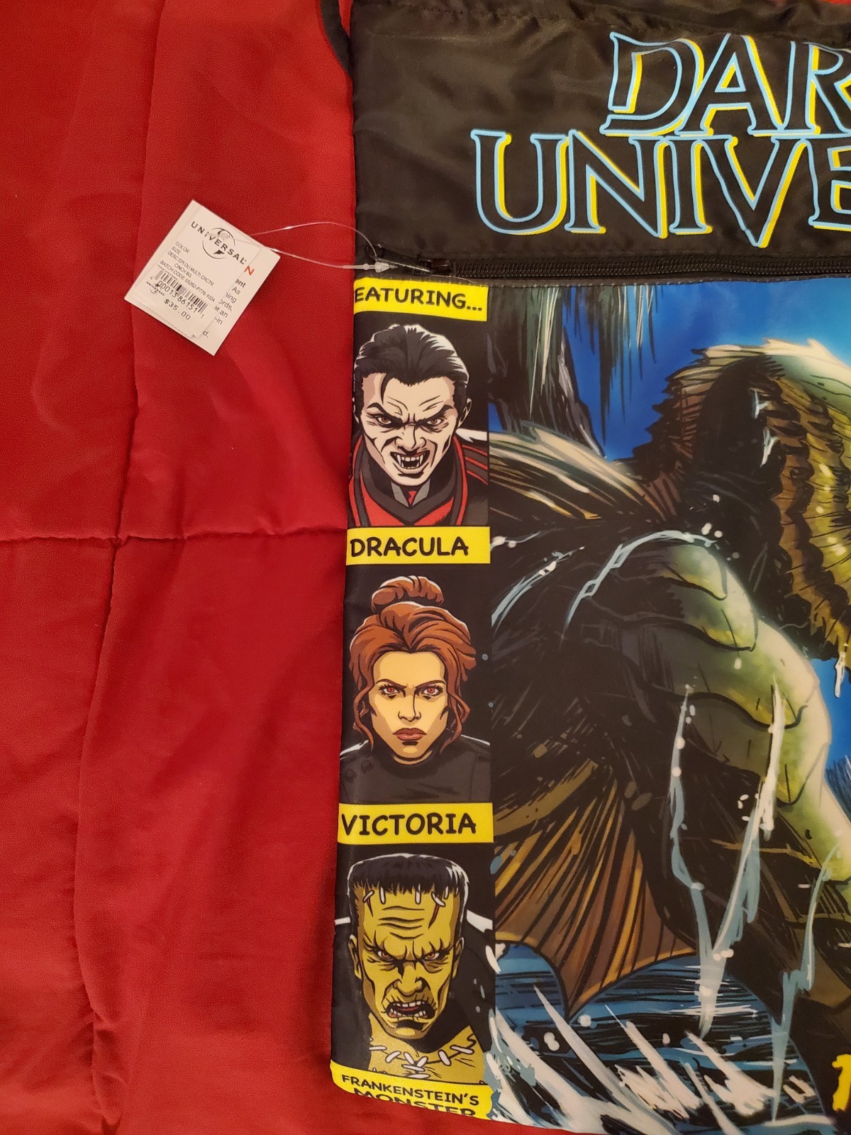 Universal Studios EPIC Dark Universe Monsters Cinch Bag Dracula Frankenstein NWT