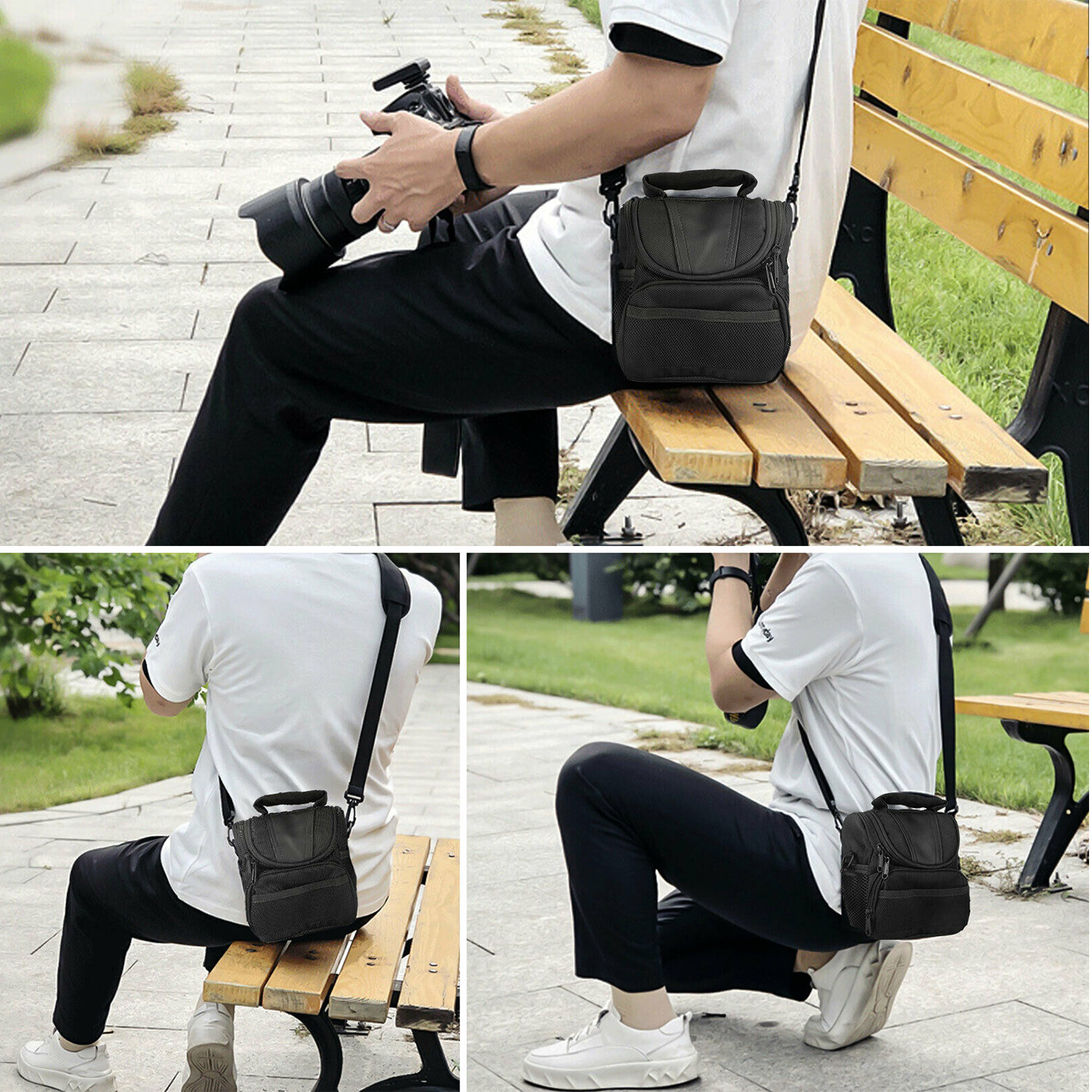 Large Camera Backpack Bag Case Shoulder Pouch For Canon Nikon Sony Rebel DSLR US