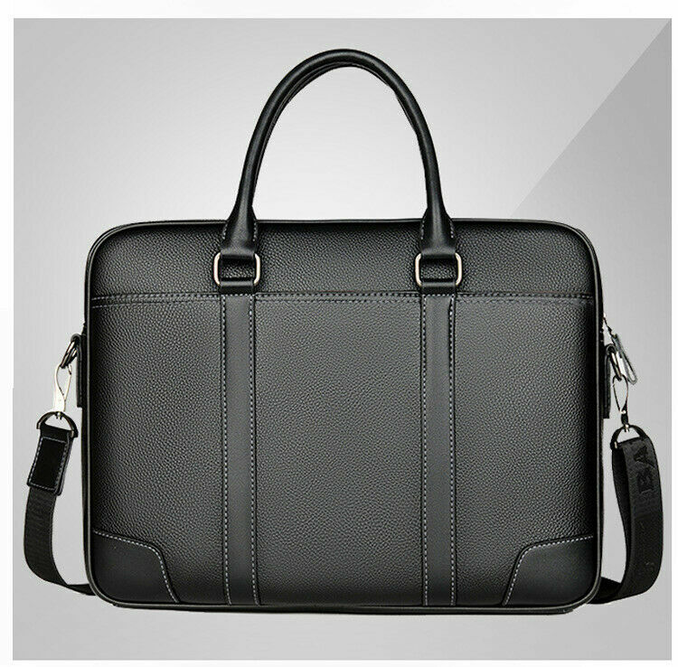 New Fashion Business Mens Leather Briefcase Handbag Laptop Messenger Bag