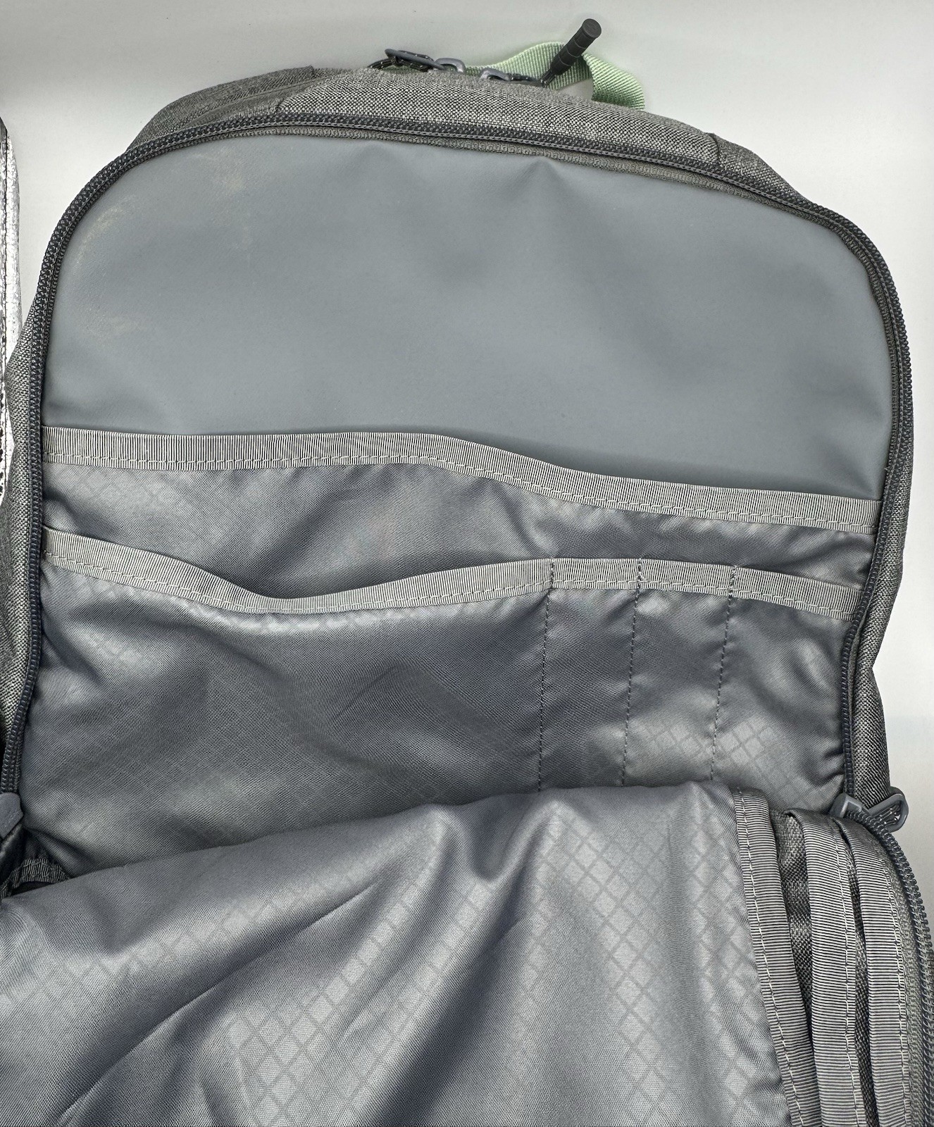 Timbuk2 Parkside OS Surplus Laptop 17in Backpack Gray /Green- ServiceNow Branded