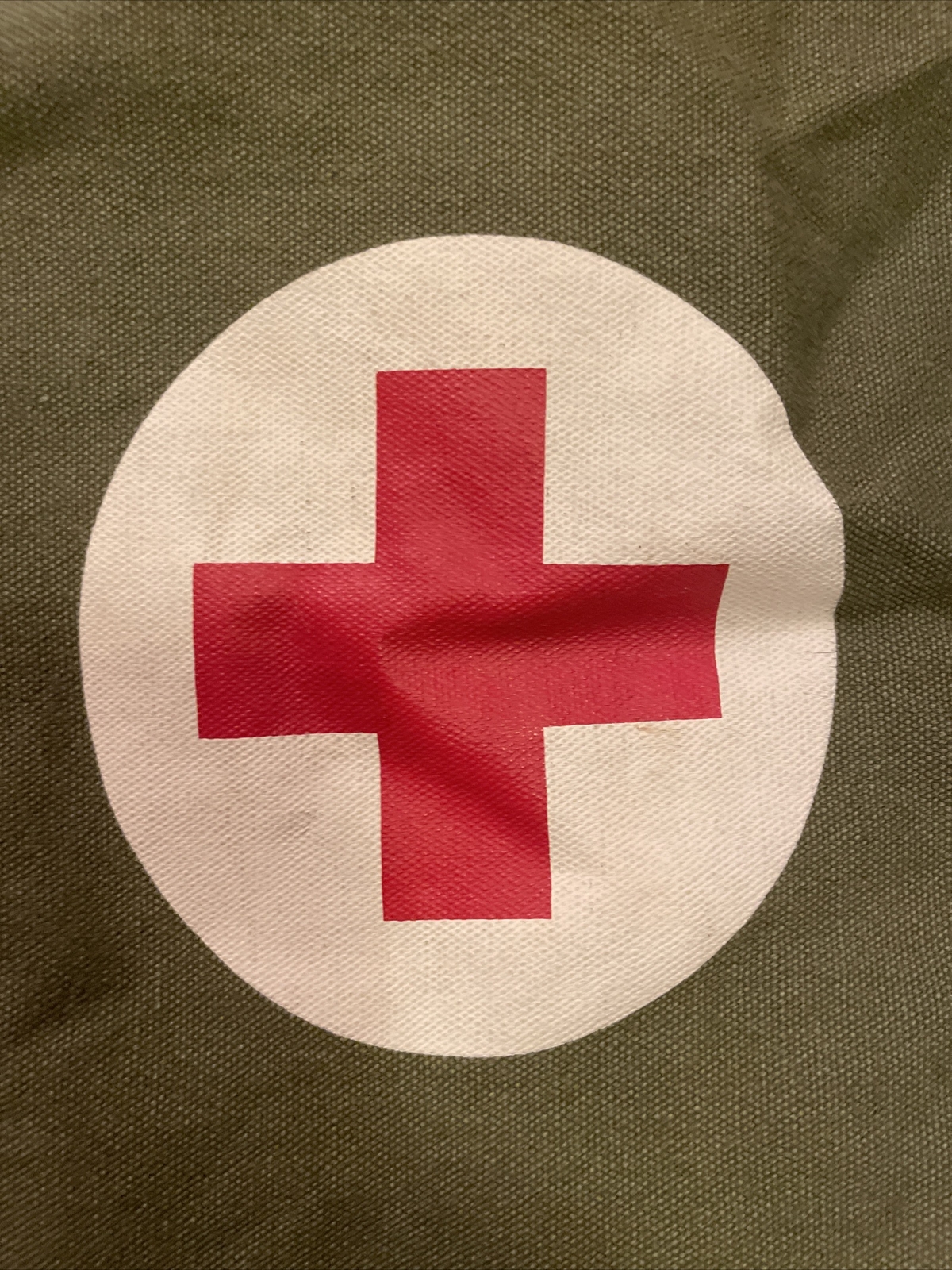 EUC Army Green First Aid Logo Satchel Messenger Canvas Bag Fun And Functional