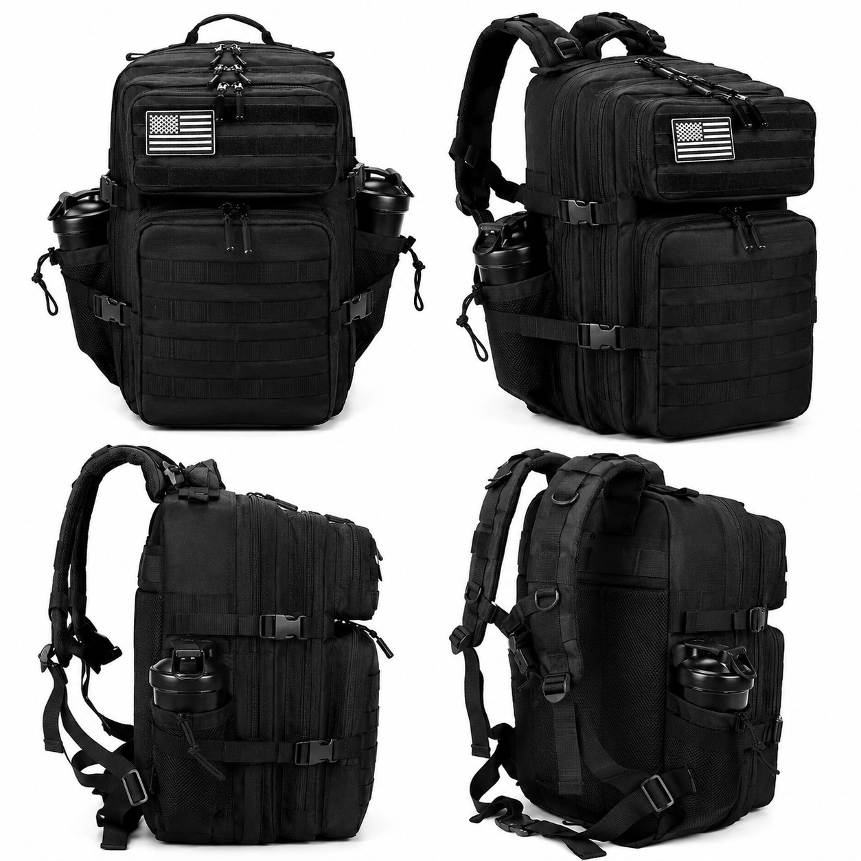 40L Military Tactical Backpack Molle Army 3 Day Assault Pack Outdoor Travel Bag