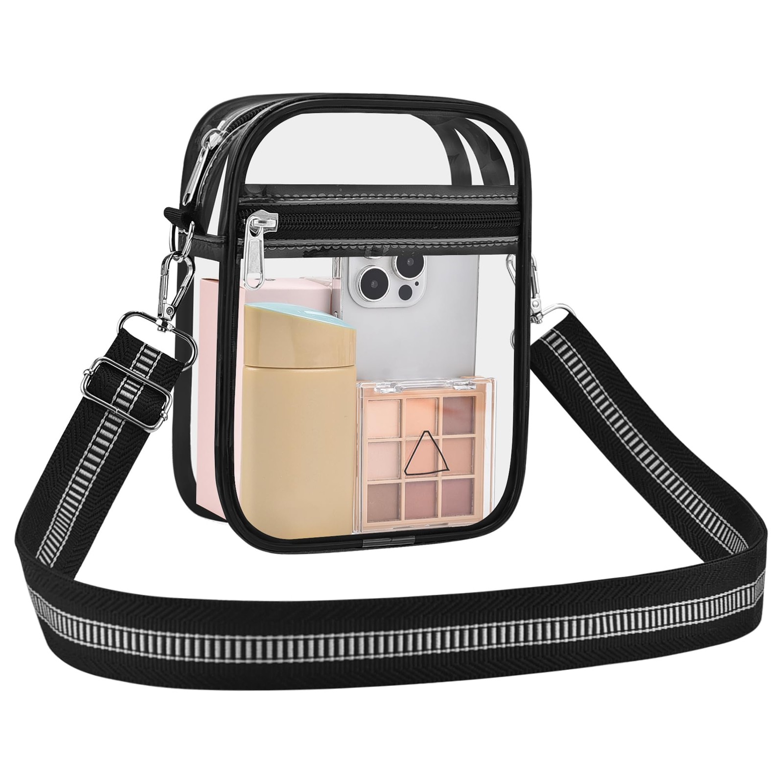 Clear Bag for Stadium Events Clear Handbag with Adjustable Detachable Strap C…