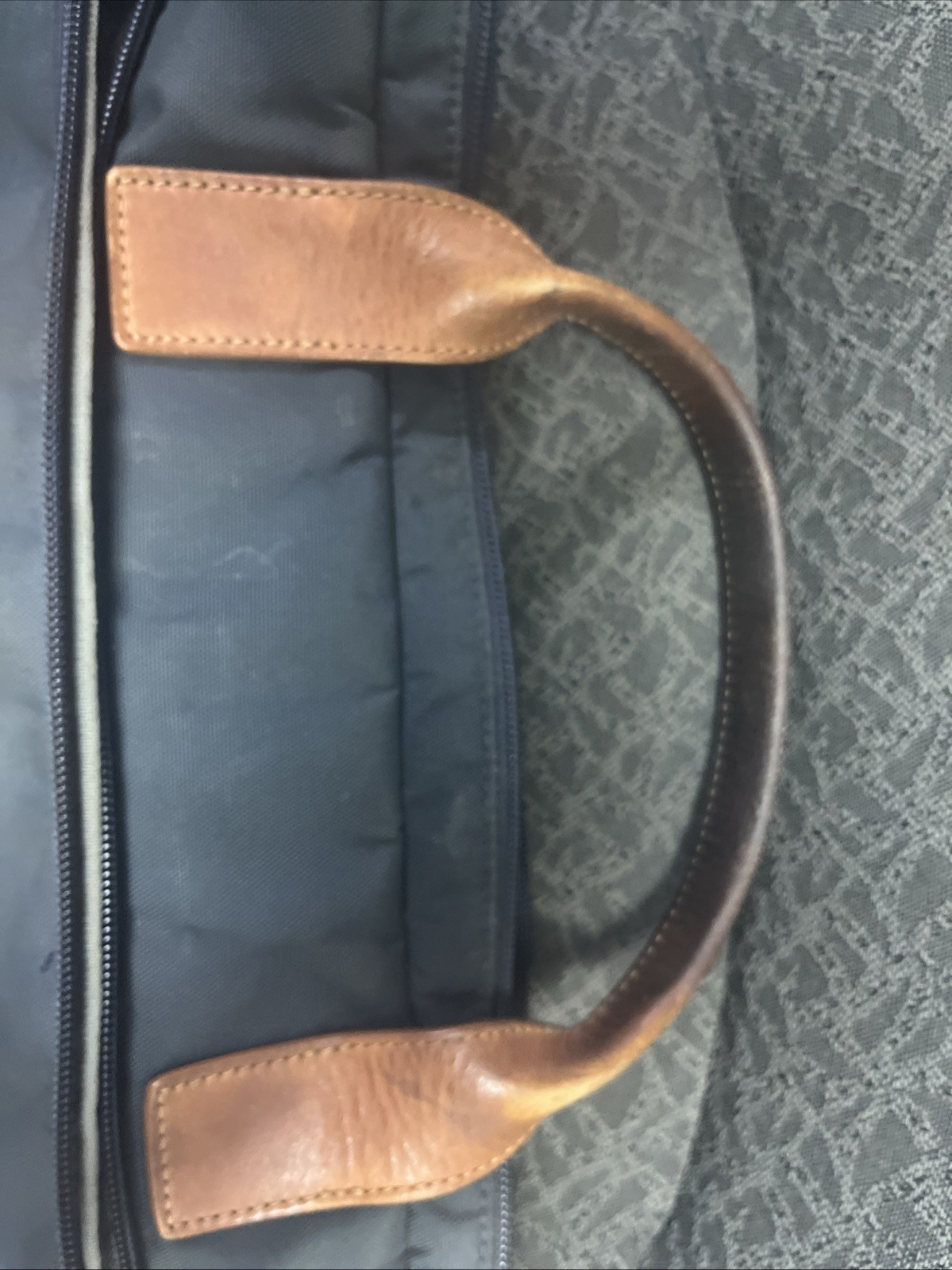 Johnson and Murphy leather and ballistic fabric briefcase