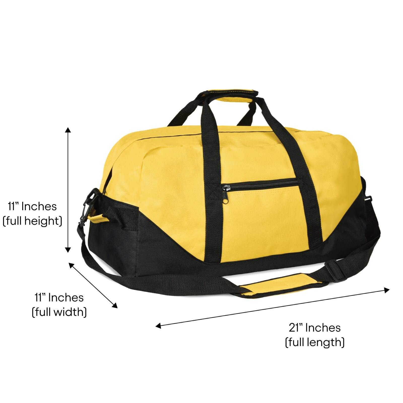 DALIX 21″ Sling Duffle Duffel Ditty Bag Sports Gym Bag Travel Yellow Gold