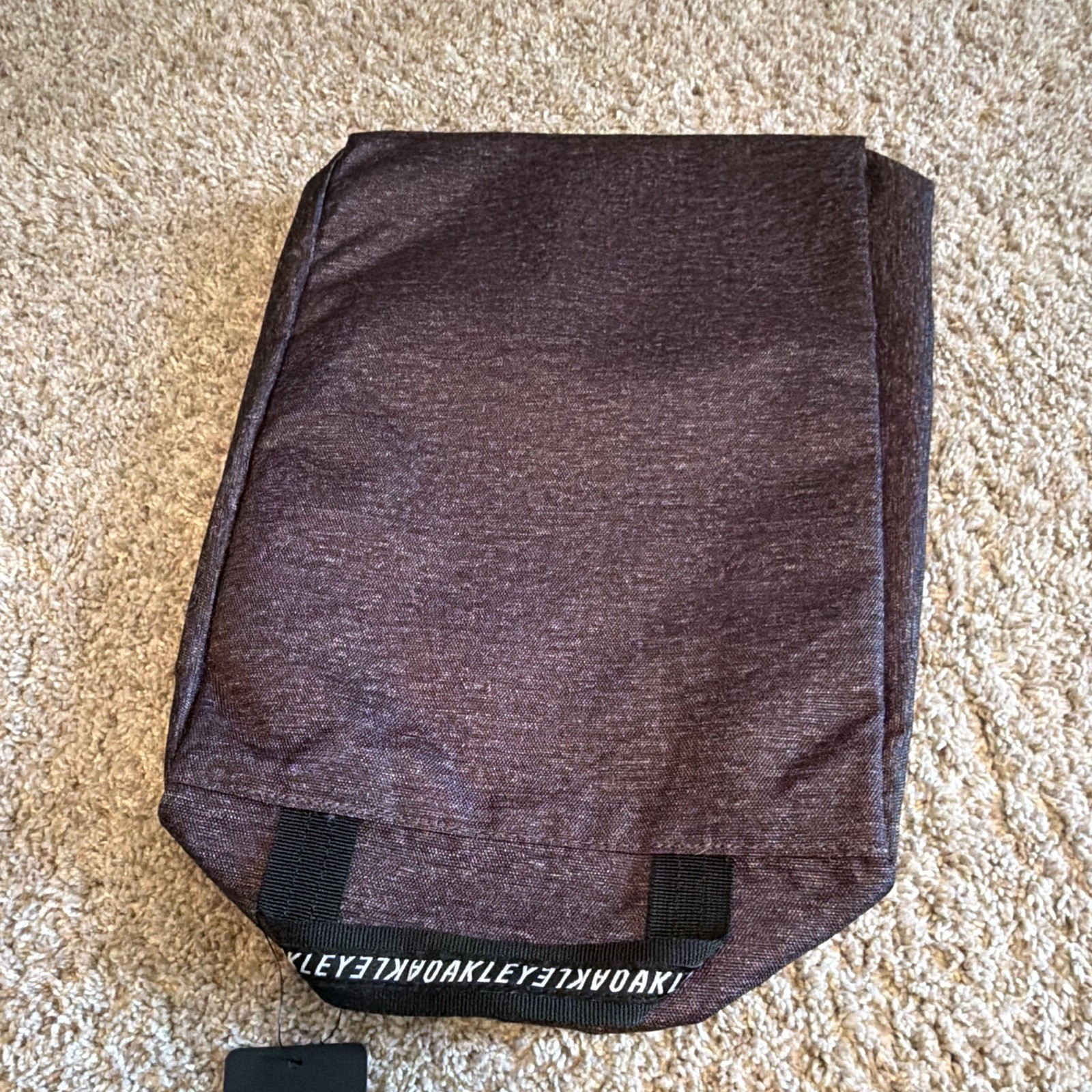 Oakley Shoe Bag Black Heather Solid Zip Closure Unisex Adults