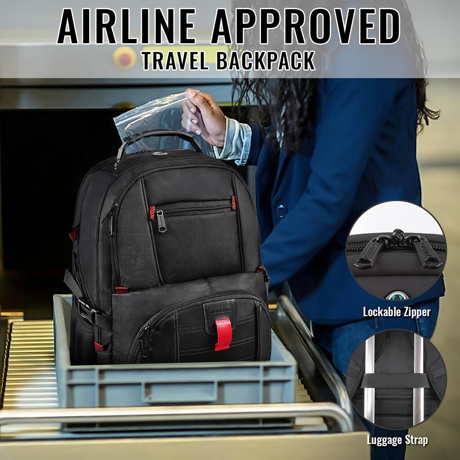 Travel Backpack Extra Large 50L Laptop Backpacks for Men Women Water Resistant