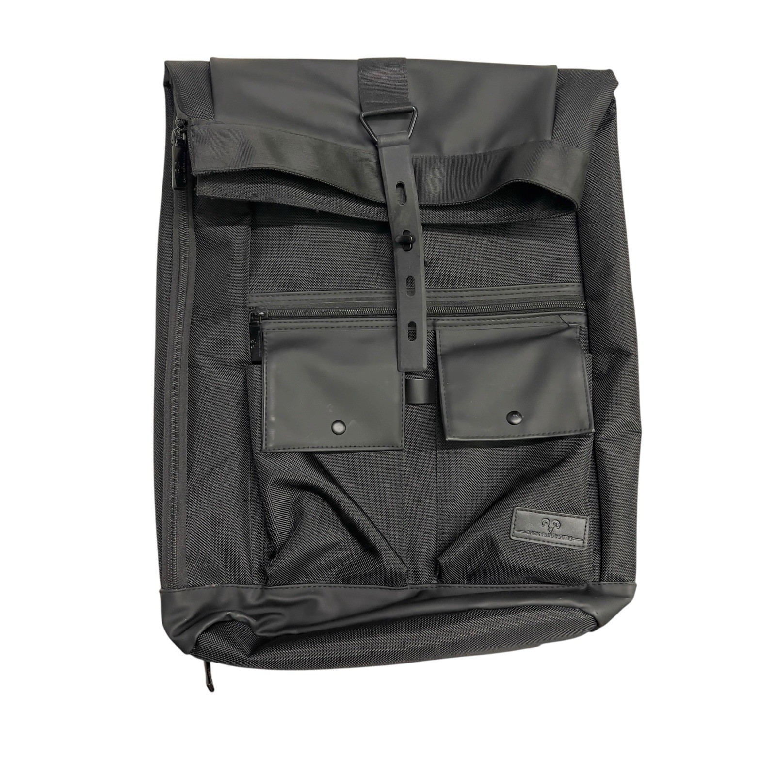 Jack Abraham’s Black Roll Top Backpack Laptop Travel Commuter Waterproof