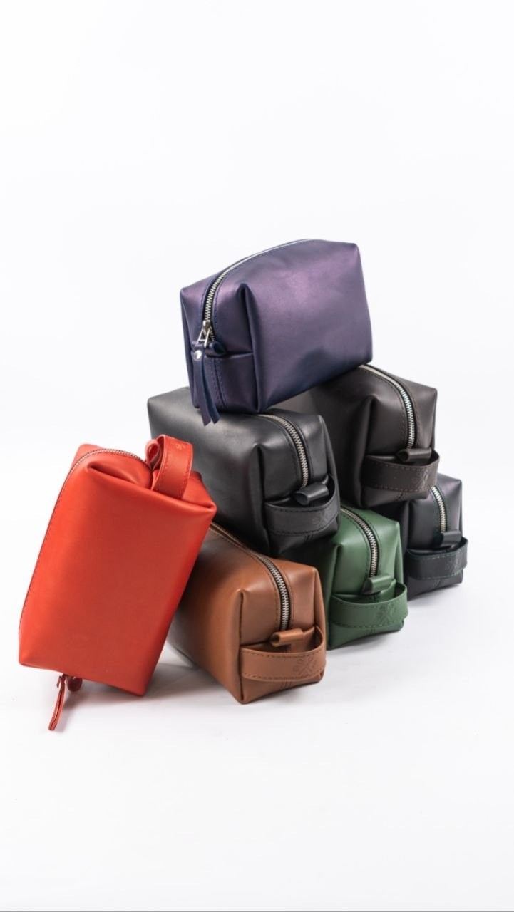 Handmade Leather Toiletry Bag Leather Dopp Kit Bag, Mens Toiletry Bag