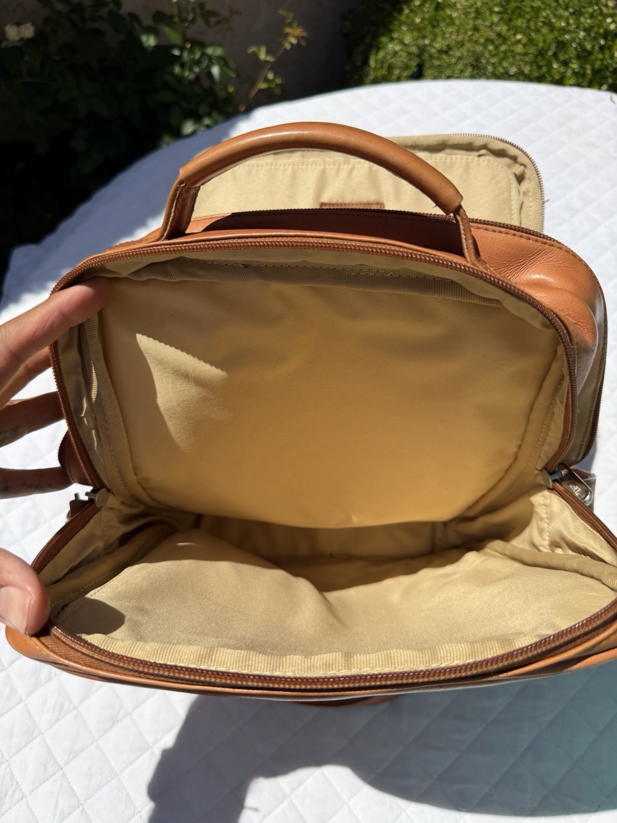 Nice Piel Chestnut Brown Leather Bag Colombian Made Padded Satchel Messenger Bag