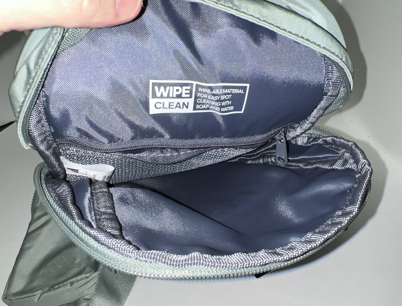 Adidas Essentials 2 Sling Crossbody Silver Green/ Gilver Zippered Pockets W/ Tag