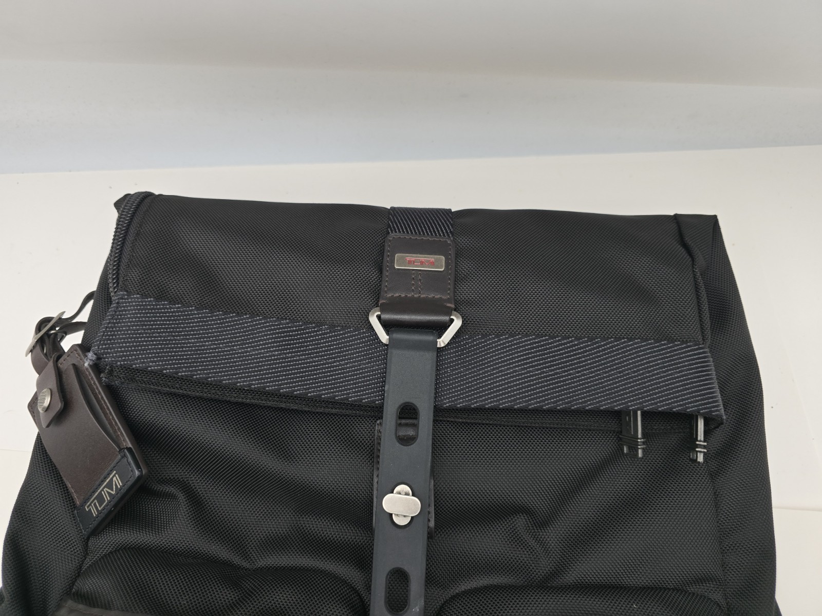 Tumi Alpha Bravo Luke Roll-Top Backpack Nylon Black/Brown