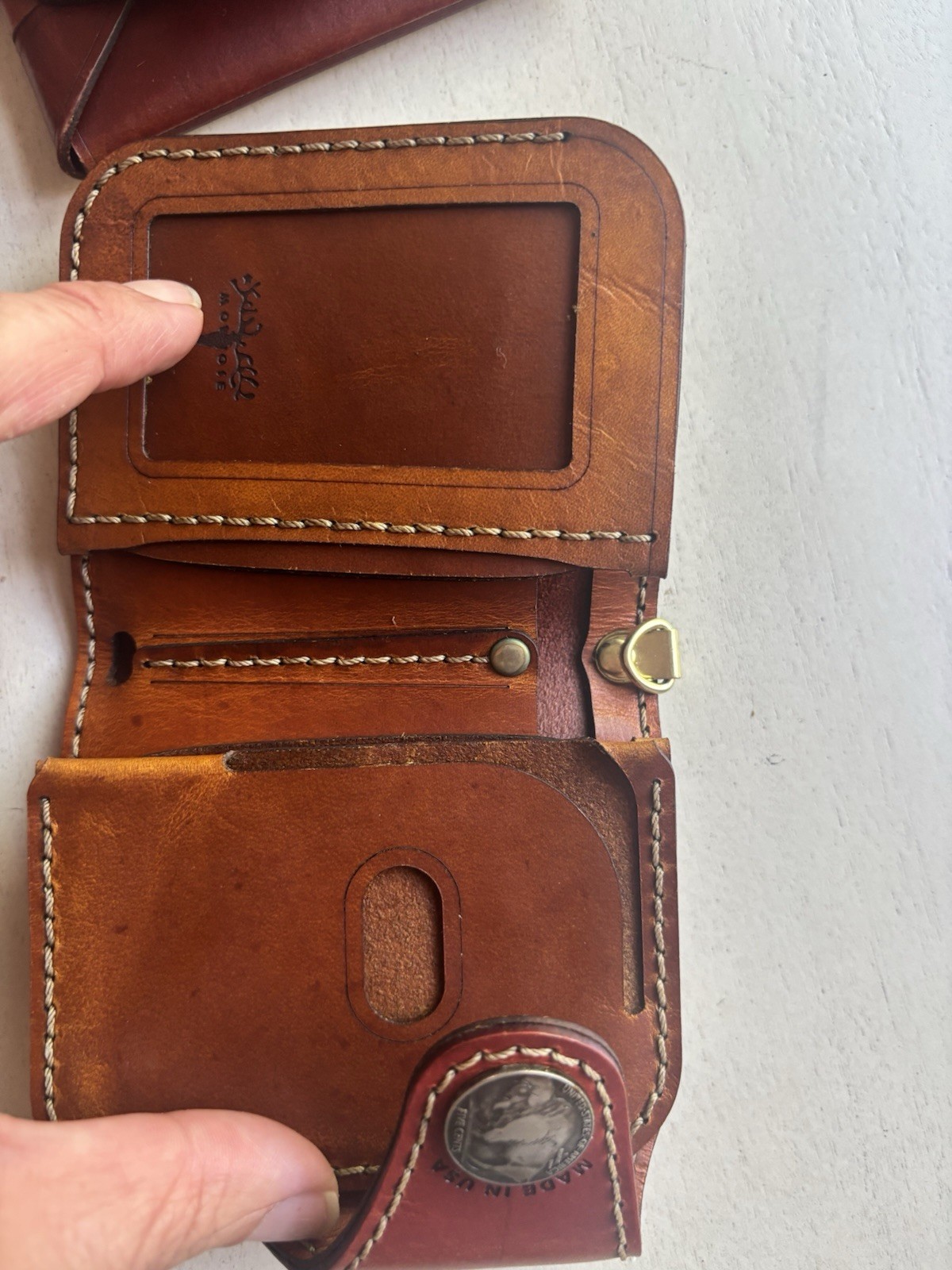Moose full Grain Saddle Leather messenger Bag With Accessories